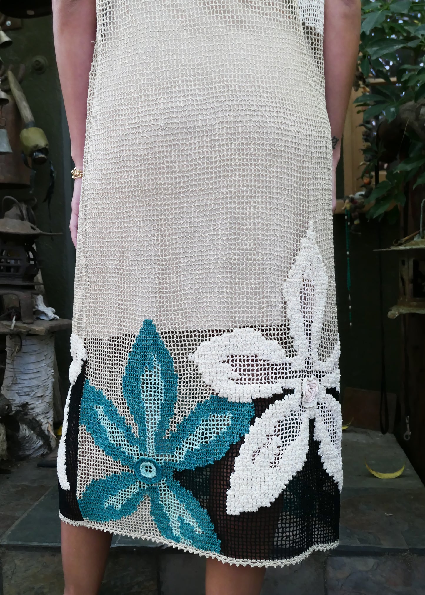 The Mumu Crochet Dress with Island Inspired Flowers