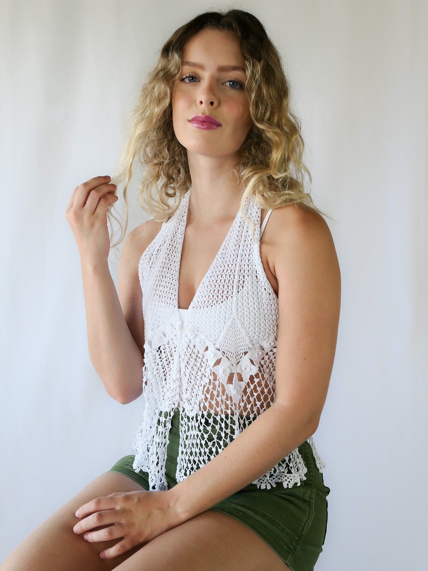 Hand Crocheted Halter Top