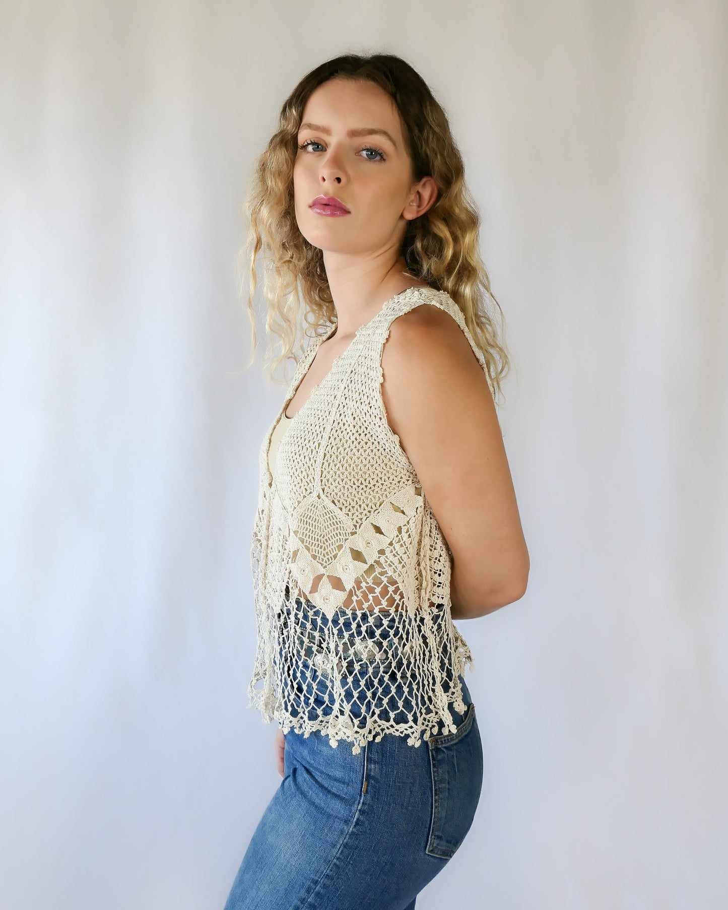 Lim's Vintage All Hand Crochet Cover-up