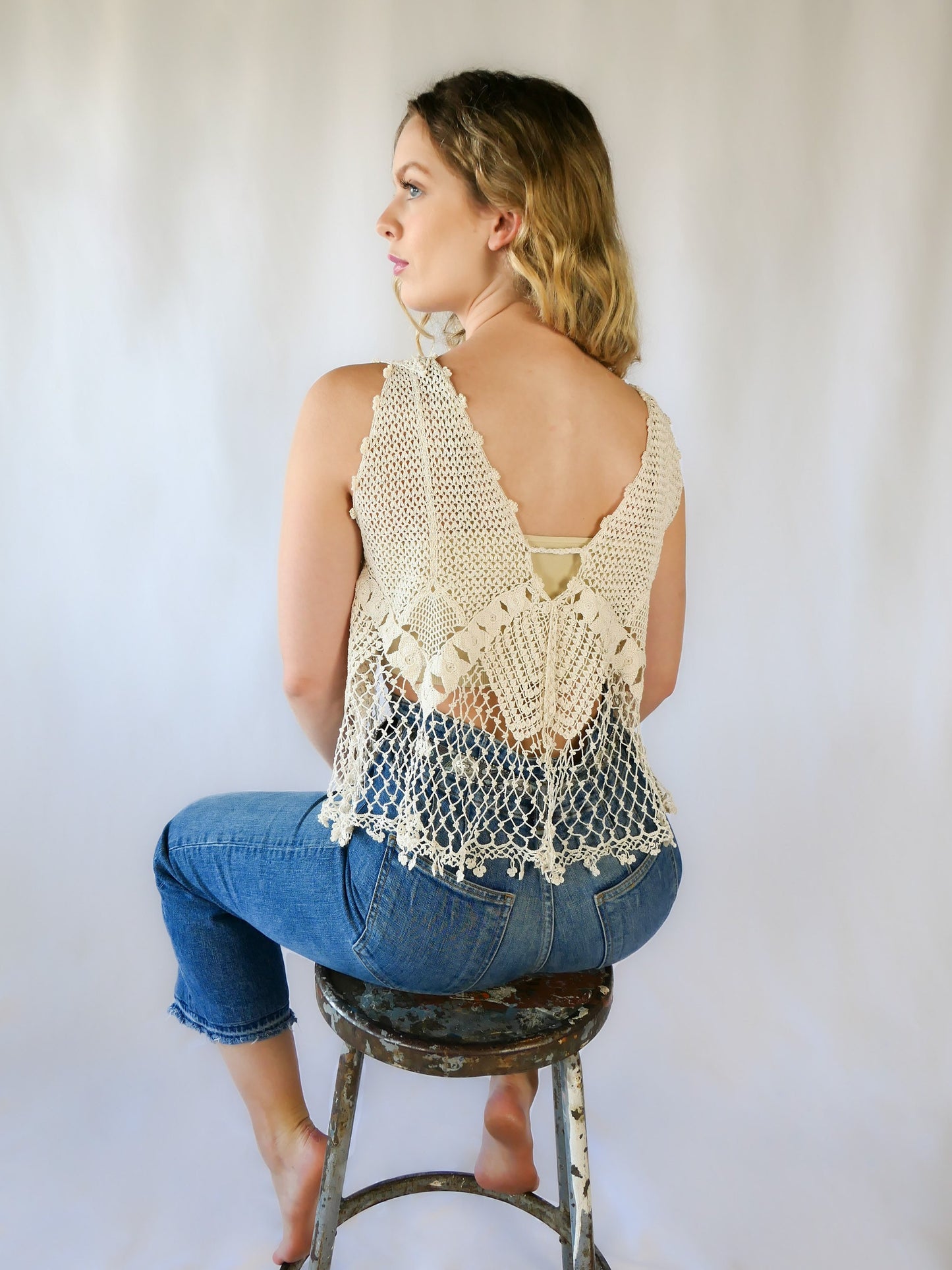 Lim's Vintage All Hand Crochet Cover-up